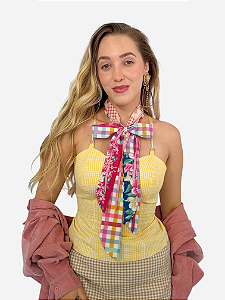 Choker Gravata Laço Romance