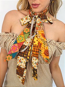 Choker Gravata Girassol do Forró