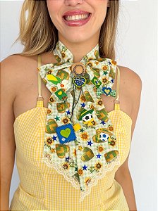 Choker Laço Xadrez Copa