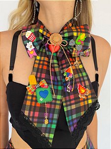 Choker Laço Xadrez Xodó