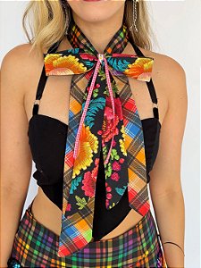 Choker Gravata Jardim Junino
