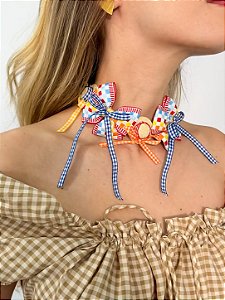 Choker Chapéuzinho Xadrez Color