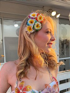 Presilha Flor Strass