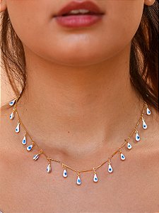 Choker Olho Grego Proteção Ellen