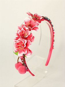 Tiara Infantil Flores cerejeira