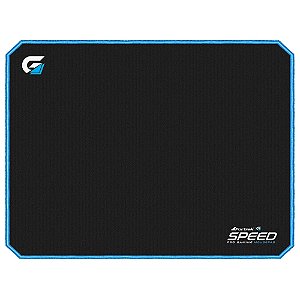 Mousepad Gamer Fortrek Speed MPG102 Preto - Bordado AZUL - Tam 440X350