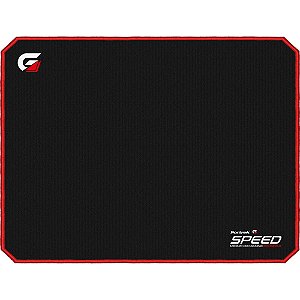 Mousepad Gamer Fortrek Speed MPG102 Preto - Bordado Vermelho - Tam 440X350