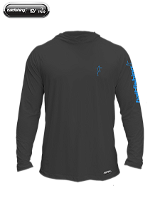 Camiseta Icy Baitfishing Hoodie Minimal Grafite e Azul
