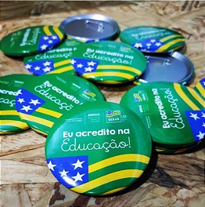 Button americano alfinete 55mm Personalizado - 20 unidades