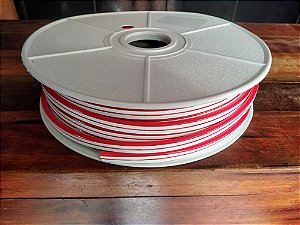 A Led Neon Flex 12V Vermelho, 01 metro corte a cada 2.5 cm 14W por metro.