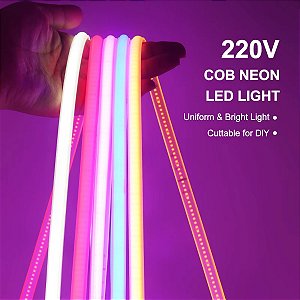 A Fita LED COB Neon 280 LEDs 100 metros 220v Todas as Cores