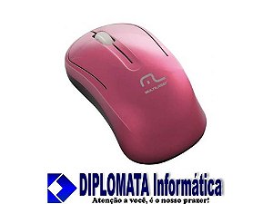 MOUSE SEM FIO ROSA - DIPLOMATA Informática