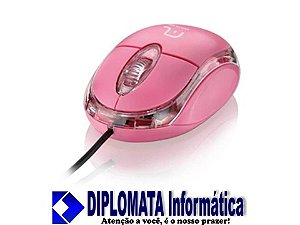 MOUSE CLASSIC BOX OPTI ROSA USB - DIPLOMATA Informática