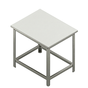 Mesa especial para apoiar secadora de talheres