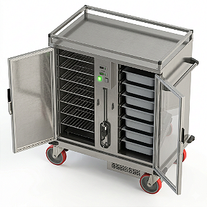 Carro Térmico Refrigerado e Aquecido para Transporte de Alimentos Profissional