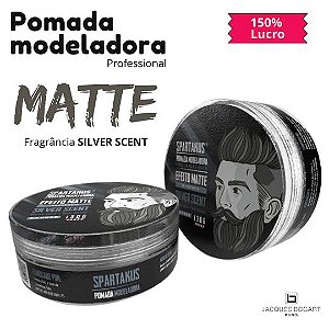 01# Pomada Modeladora SILVER SCENT Matte Spartakus 130gr