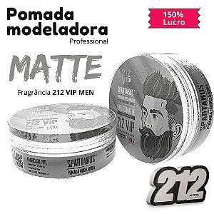 01# Pomada Modeladora 212 VIP MEN Matte Spartakus 130gr