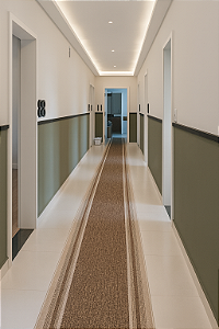 Passadeira Trilho Sisal Sintético Eco-Nature Nature Moldura Bege Marrom 87 0,66 x 7,00- (Fazemos o comprimento sob medida)