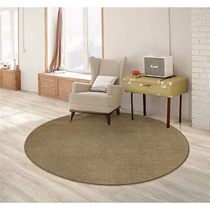Tapete Redondo Relex N Trigo 1,90 m- Tapetes São Carlos