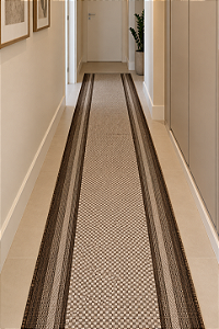 Passadeira Trilho Sisal Sintético Eco-Nature Nature Moldura Marrom 70- (Fazemos o comprimento sob medida)