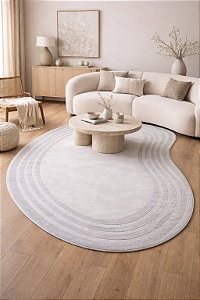 Tapete Orgânico Turco Dali Prata- Tapetes Via Star