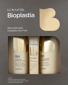 Lowell Bioplastia Kit de Tratamento Capilar 3 Produtos