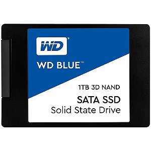 Ssd Sata3 1 Tb Western Digital Wds100T2B0A Blue, Leitura 560Mb/S, Gravação 530Mb/S