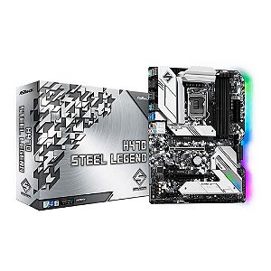 Placa Mãe 1200 10ª Geração Asrock H470 Steel Legend, Ddr4 128Gb, M2/Nvme, Displayport, Hdmi