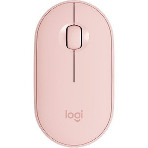 Mouse Sem Fio Logitech Pebble M350, Bluetooth, Rosa, 910-005769