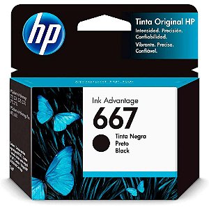 Cartucho De Tinta Hp 667 Preto 3Ym79Ab 2ml