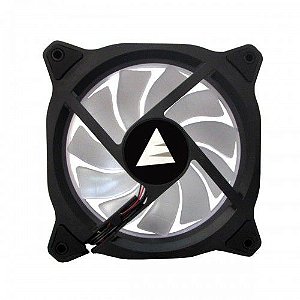 Descrição no Tiny Cooler Fan Branco Bluecase Bfr-05W, Conector 4+3, 12x12, Led Fan Ring