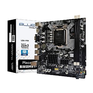 Placa Mãe 1150 4ª, 5ª Geração Bluecase Bmbh81, Ddr3 16Gb, Hdmi, Vga, 10/100/1000 Mb/S