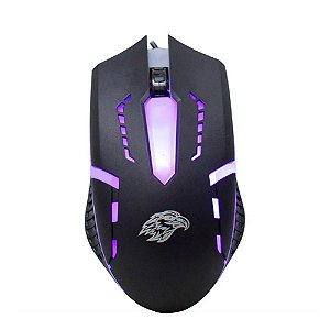 Mouse Gamer Kmex Moa8, Usb, 3 Ajustes De Dpi 800~1600, 3 Botões + Scroll, Led