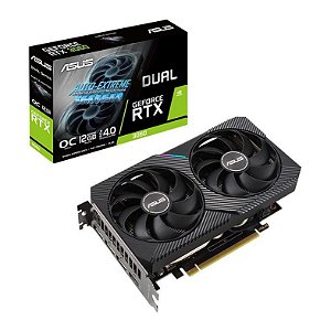 Placa De Vídeo Geforce Ddr6 12Gb/192 Bits Rtx 3060 Asus, Oc, Dual-Rtx3060-O12G-V2, Com Lhr