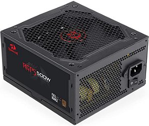 Fonte Atx 500 W Redragon Rgps-500W, Gc-Ps001-1, 80 Plus Bronze, Pfc Ativo, Preta