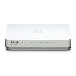 Switch 08 Portas D-Link Dgs-1008A, 10/100/1000 Mbps, Gigabit