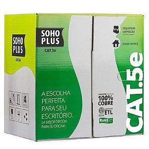 Cabo Rede Cat.5E 305 Mts Furukawa Soho Plus 24Awgx4P Cmx Az, Azul