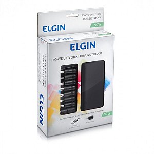 Fonte Universal Para Notebook Elgin, 90W Com Usb + 9 Conectores