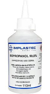 Álcool Isopropílico 99,8%, 110 Ml, Implastec Md9 5417