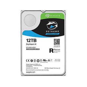 Hd Segurança 12 Tb Seagate St12000Ve001, Skyhawk Ai, Surveillance, Sata 6 Gb/S, 7200Rpm, 256Mb, 3.5"