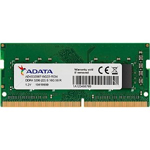 Memória Notebook Ddr4 16Gb/3200 Mhz Adata, 1.2V, Ad4S320016G22-Sgn