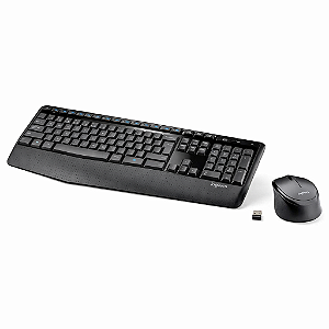 Kit Teclado E Mouse Sem Fio Logitech Mk345, Preto, Abnt2, 920-007821