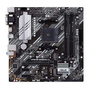 Placa Mãe Am4 Asus Prime B5550M-A, Ddr4 128Gb, 2x M2/Nvme, Hdmi, Dvi, Vga