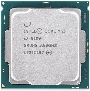 Processador 1151 Intel 8ª Geração Core I3-8100, 3.6Ghz, 6Mb, Oem, Sem Cooler