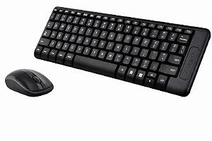 Kit Teclado E Mouse Sem Fio Logitech Mk220, Compacto, Preto, Abnt2, 920-004431