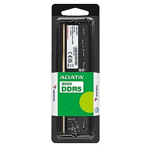 Memória Desktop Ddr5 32Gb/5600 Mhz Adata, Cl 46, 1.1V, Ad5U560032G-S