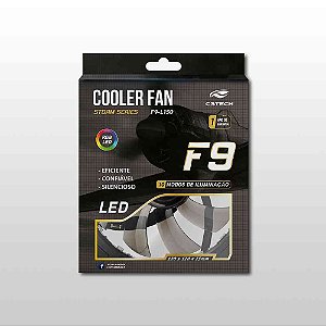 Cooler Fan Rgb C3Tech F9-L150Rgb, Conector 4+3, Led, 120X120X25 Mm, Preto