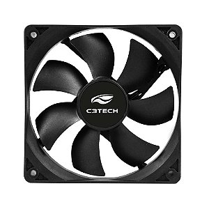 Cooler Fan Preto C3Tech F7-100Bk, Conector 4+3, 120X120X25 Mm