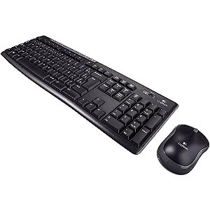 Kit Teclado E Mouse Sem Fio Logitech Mk270, Multimídia, Preto, Abnt2, Garantia: Fabricante