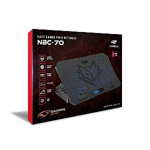 Base Notebook C3Tech Nbc-70Bk, 15.6", Preto, Usb 2.0, 6 Fans 06X06 Cm, Controle Velocidade